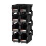 VEVOR Plastic Stackable Storage Bins, 27.6 x 14 x 13 cm (8 Pack), Plastic Containers for Organizing and Storage Bins for Closet, Garage, Small Parts, Office Supplies and Other Accessories, Black