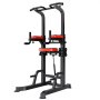 VEVOR Pull-up-stang, 150 kg Power Tower Dip Station, treningsstasjon med H-formet stabil base og støtteplattform, justerbart pull-up-stativ med 9 nivåer i høyden for rygg, justerbare albuebeskyttere med 3 nivåer