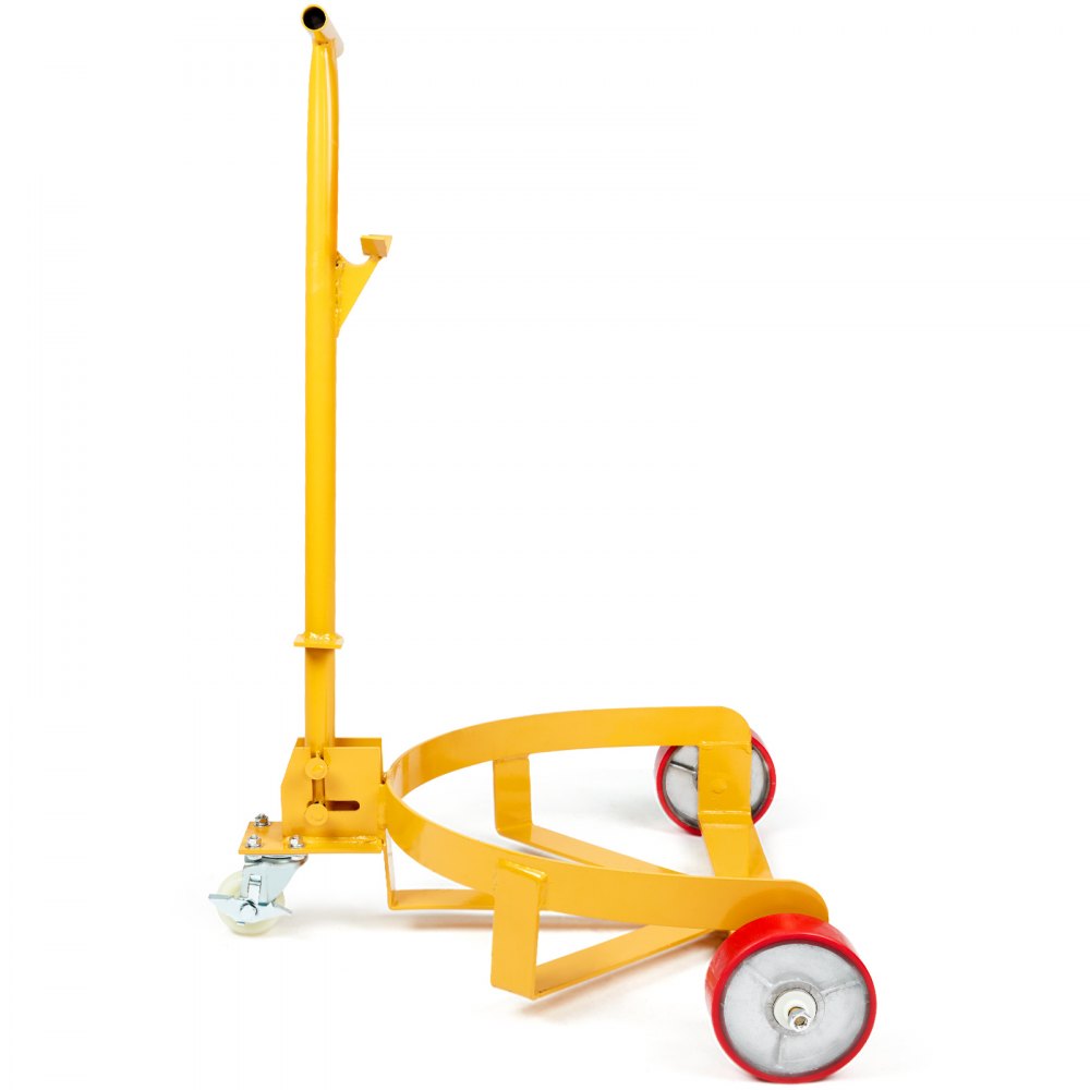 VEVOR 55 Gallon Drum Dolly, 1200 lbs lastekapasitet, Fat Dolly Cart Drum Caddy Rund Dolly Steel Lavprofil, kraftig stålramme med justerbart håndtak 3 hjul, for verkstedfabrikklager