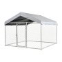 VEVOR Outdoor Dog Kennel, 2 x 2 x 1.6 m Large Dog Kennel with Secure Lock, Outside Dogs Enclosures with UV-Resistant & Waterproof Roof Cover, Heavy Duty Pet Crate Cage Run for Large Dogs