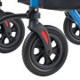 VEVOR 2-i-1 rullator og transportstol for eldre, sammenleggbar rullestol, lett aluminiums mobilitetshjelpemiddel med solide PU-hjul, kopp- og stokkholder - støtter 136 kg