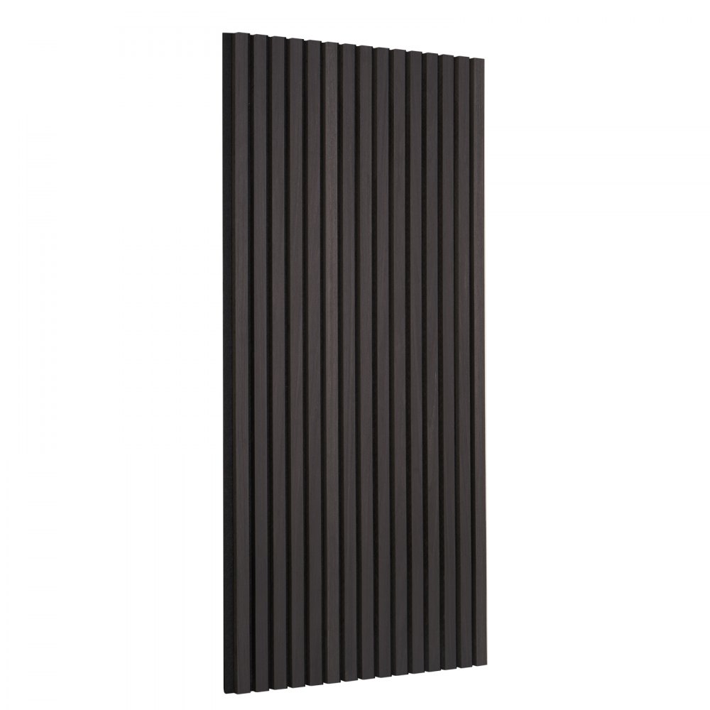 VEVOR Wood Slat Acoustic Panels, 23.6 x 47.2 inch, MDF Accent Wooden Wall Panels for Modern Interior Wall Decor, Faux Wood Wall Board Panels for Noise Reduction, Black Oak
