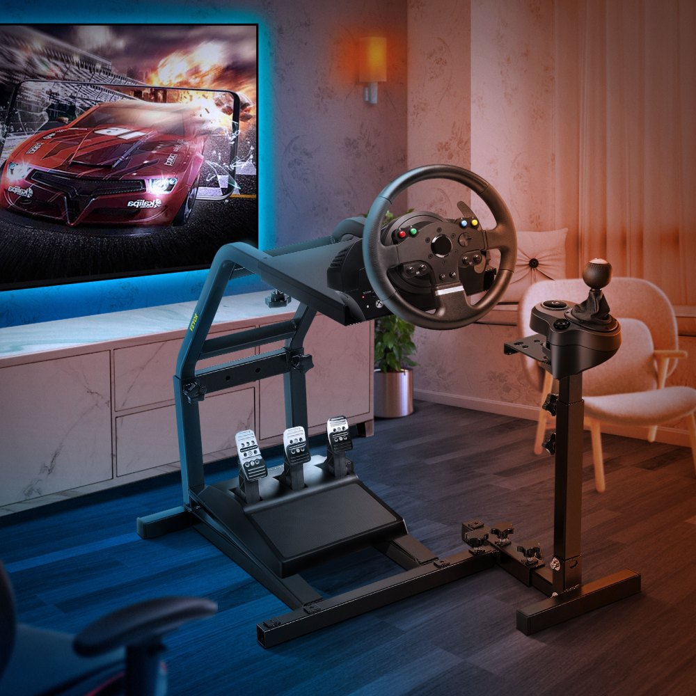 VEVOR G29, G27 og G25 Racing Simulator Rattstativ GT Racing Simulator Rattstativ, rattstøtte og pedal ikke inkludert