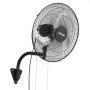 VEVOR Wall Mount Fan, 457 mm Wall Mounted Hanging Fan Oscillating, 3-Speed, Long Airflow Distance, Adjustable Rotation Angle, Mechanical Powerful for Industry, Commercial, Garage, Workshop, Gym, Black