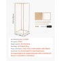 VEVOR Bryllupsblomsterstativ, 10 stk. 31,5-tommers søyleblomsterstativ, blomsterstativer med metalllaminat, rektangulært blomsterdisplaystativ til bryllup, fest, bursdag, hjem, franske gullstativer