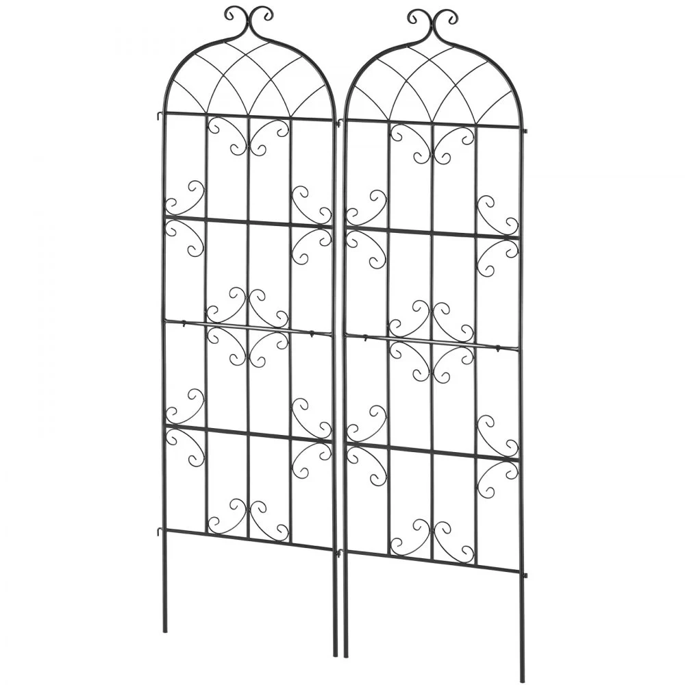 VEVOR Hageespalier for klatreplanter, 71 x 20 tommer, 2-pakning rustbestandig metallhageblomsterespalier, utendørs klatreroseespalier agurkstøtte, dekorativt klematisespalier for gårdsplasser og plener