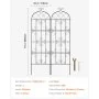 VEVOR Hageespalier for klatreplanter, 71 x 20 tommer, 2-pakning rustbestandig metallhageblomsterespalier, utendørs klatreroseespalier agurkstøtte, dekorativt klematisespalier for gårdsplasser og plener