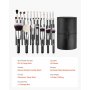 VEVOR 34-Piece Makeup Brush Set, Professional Brushes Kit for Foundation Blending Eyeshadow Concealer Blush - with Soft Bristles, Ergonomic Wood Handle, Travel-Friendly Case Included