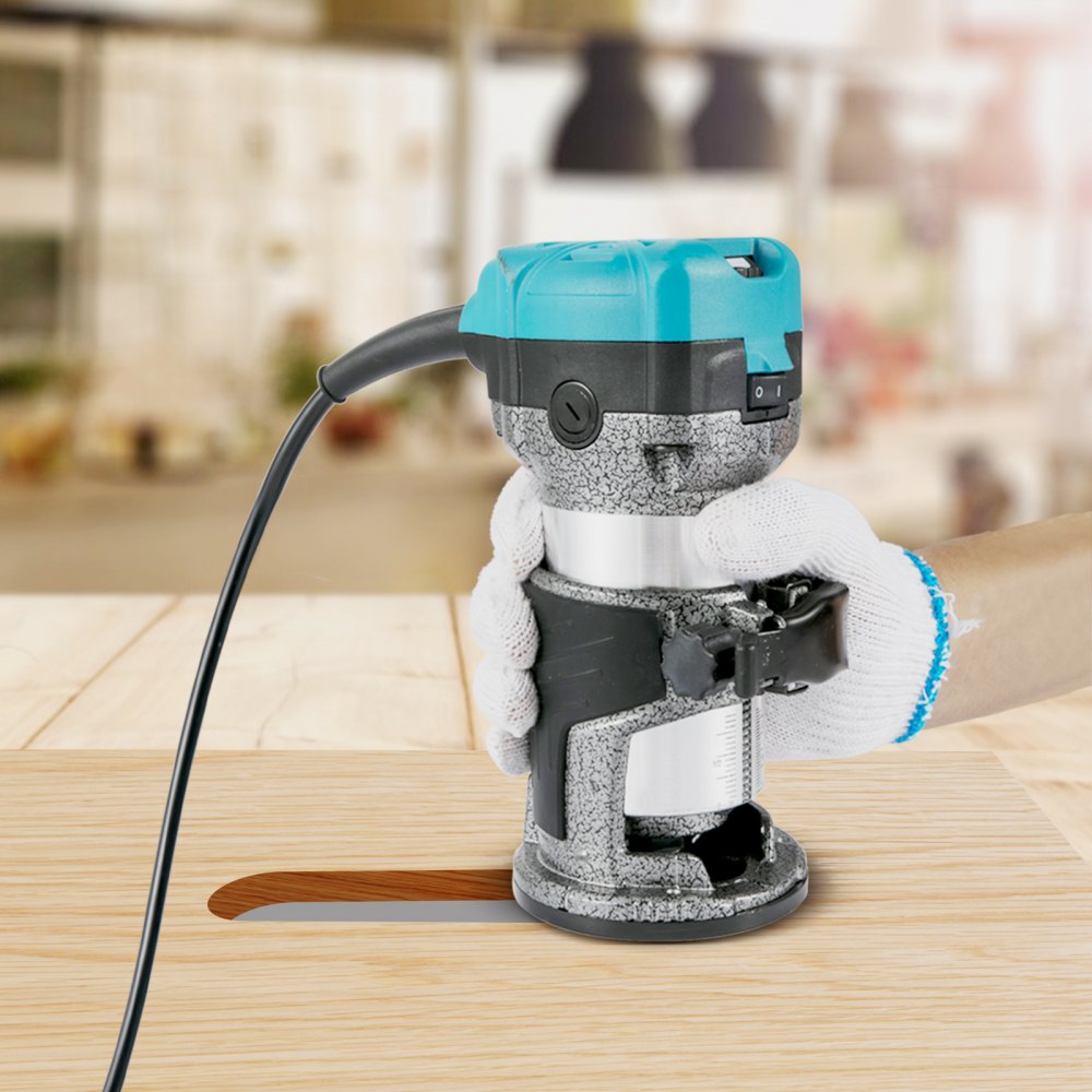 VEVOR Router Tool, 710W Wood Router, Router for Woodworking with Three Router Collets, Wood Router Tool with Fixed Base, Woodworking Router with Aluminum Shell and 13000 - 33000 r/min Rotating Speed