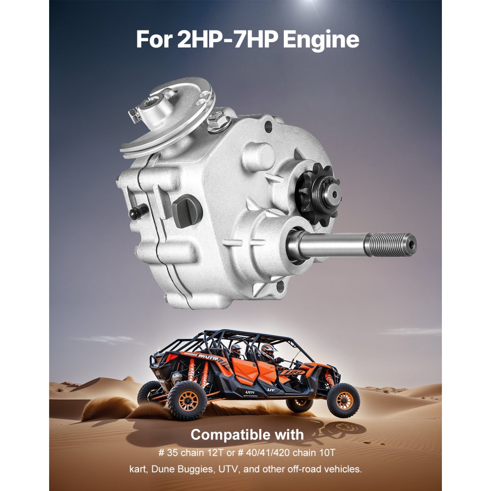 VEVOR drivclutch, 2–7 hk motor, 2300 o/min høystyrke drivclutch med 3 girmoduser og dynamisk balansert aksel, hurtiggirslitesterk clutch med fullt tilbehør, passer til kart/dune buggies/UTV