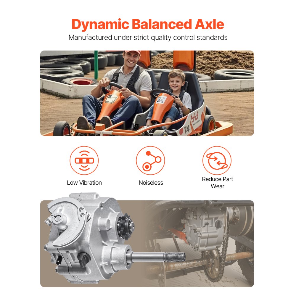 VEVOR drivclutch, 2–7 hk motor, 2300 o/min høystyrke drivclutch med 3 girmoduser og dynamisk balansert aksel, hurtiggirslitesterk clutch med fullt tilbehør, passer til kart/dune buggies/UTV