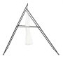 VEVOR Yoga Stand Frame, Max 200 kg Load Swing Stand, Triangular Structure Aerial Rig, Aerial Silk Stands with EVA Foam & 6m Yoga Hammock, 4-Level Horizontal & 6-Level Vertical Adjustment