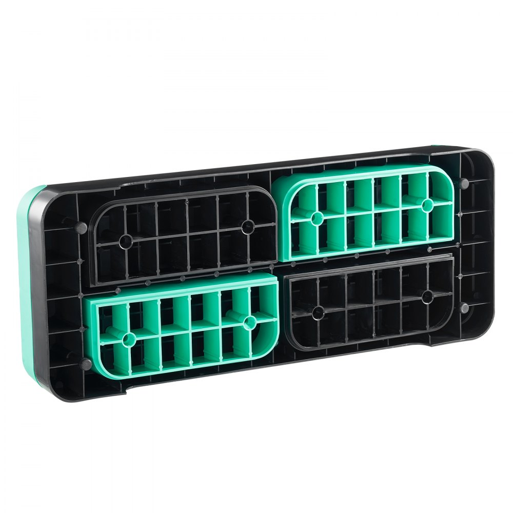 VEVOR Aerobic Exercise Step Platform, 28-tommers Workout Aerobic Stepper, Høydejusterbar Fitness Training Step Deck Trainer med 4 Risers, Sklisikker Benk for Hjemmegym Cardio Styrke, Grønn