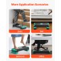 VEVOR Aerobic Exercise Step Platform, 28-tommers Workout Aerobic Stepper, Høydejusterbar Fitness Training Step Deck Trainer med 4 Risers, Sklisikker Benk for Hjemmegym Cardio Styrke, Grønn