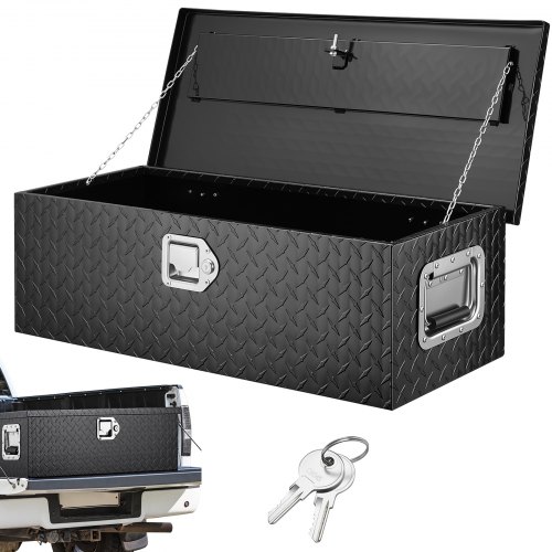 VEVOR 762 x 330 x 244 mm Verktøykasse for lasteplan, låsbar, 64 L Truckbox Verktøykasse Oppbevaring Verktøykasse, 30 kg lastekapasitet Verktøykasse Organisator for bobil, bil osv.