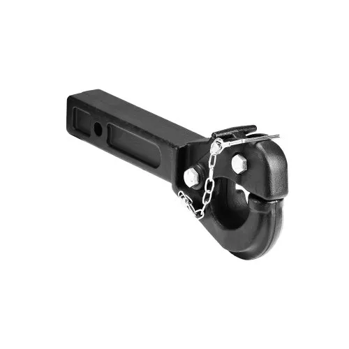 VEVOR Pintle Crok, 9000 kg slepekapasitet, Pintle Hitch Receiver for 2-tommers Hitch Crok Military Receiver, passer til 2,5 til 3-tommers Lunette Ring, 15,6-tommers lengde, svart pulverlakkering, for diverse tilhengere