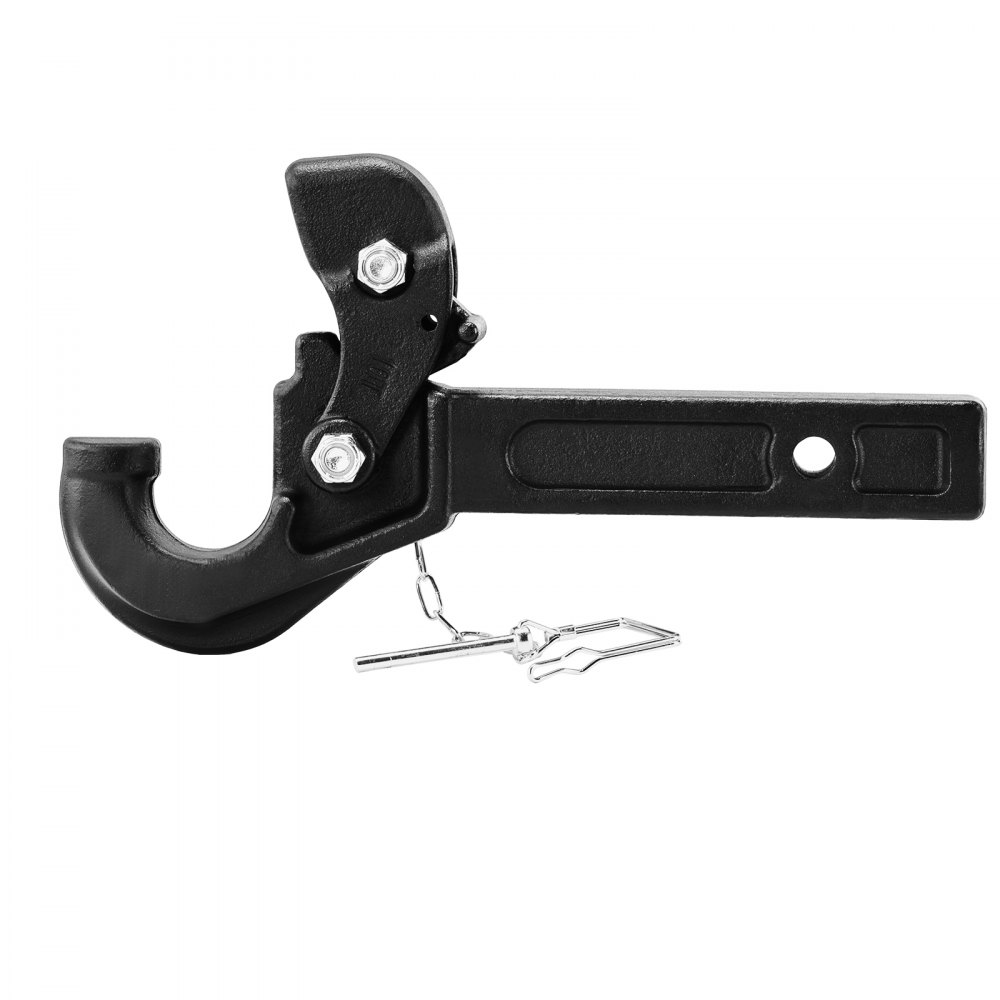 VEVOR Pintle Crok, 9000 kg slepekapasitet, Pintle Hitch Receiver for 2-tommers Hitch Crok Military Receiver, passer til 2,5 til 3-tommers Lunette Ring, 15,6-tommers lengde, svart pulverlakkering, for diverse tilhengere