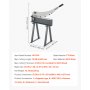 VEVOR Guillotine Shear, 500 mm Bed Width Benchtop Cutter, Manual Hand Plate Shear for Metal Sheet Processing, with Q235 Material, High Precision, Stand, for PCB, Aluminum, Steel, Copper, Plastic