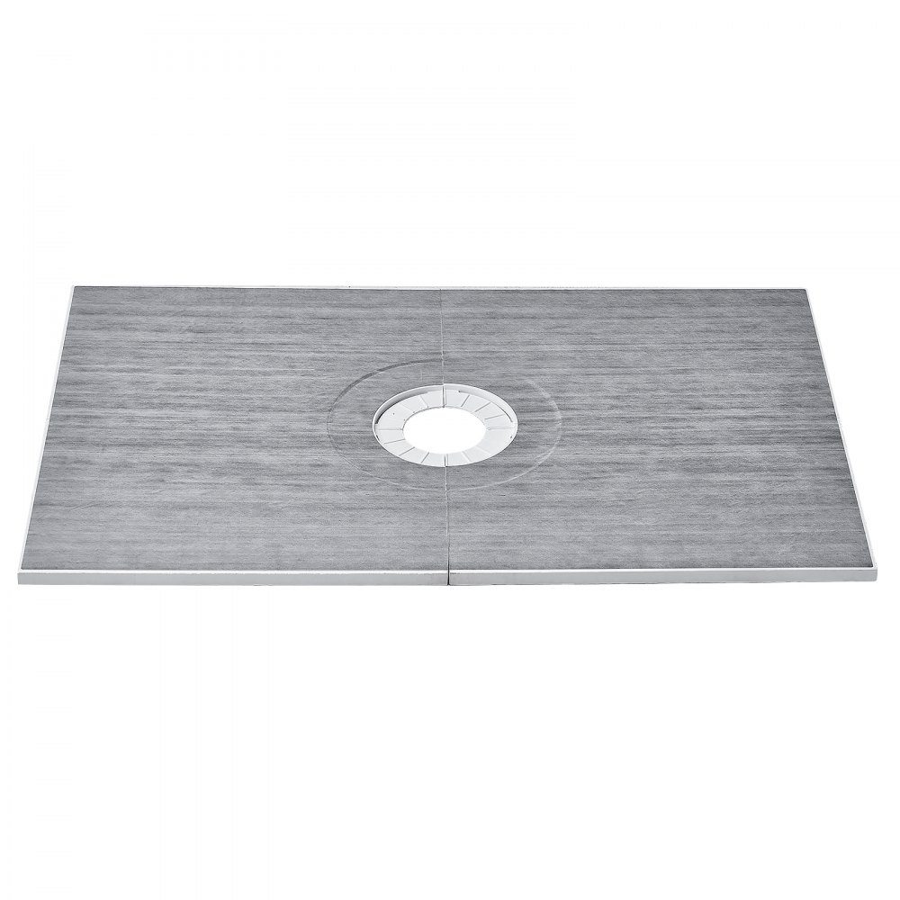 VEVOR Shower Curb Kit, 1219x1828mm Shower Pan Kit with 160mm Central Drain, Lightweight EPS Shower Installation Kits with 2 Waterproof Cloths, Shower Pan Slope Sticks Fit for Bathroom