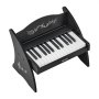 VEVOR Kids Piano Keyboard, 25 Keys Wooden Digital Piano for Kids, Mini Music Educational Instrument Toy with Realistic Sound, Dual Power, Adjustable Volume for Toddlers, Boys Girls Learning, Black