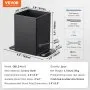 VEVOR 101.6x101.6mm Post Base 2 Pcs, Inner Size 91x91 Post Base Brackets, Heavy Duty Powder-Coated Post Anchor Matte Black Wood Post Brackets for Pavilion Deck Railing Support Deck Base Plate