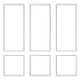 VEVOR Wall Molding 3 Pack, Wainscoting Panels Kit, Lightweight Paintable Polystyrene, Easy to Install, Waterproof Accent Wide Profile Trim for Interior Living Room, Bedroom,White (61x137 + 61x61 cm)