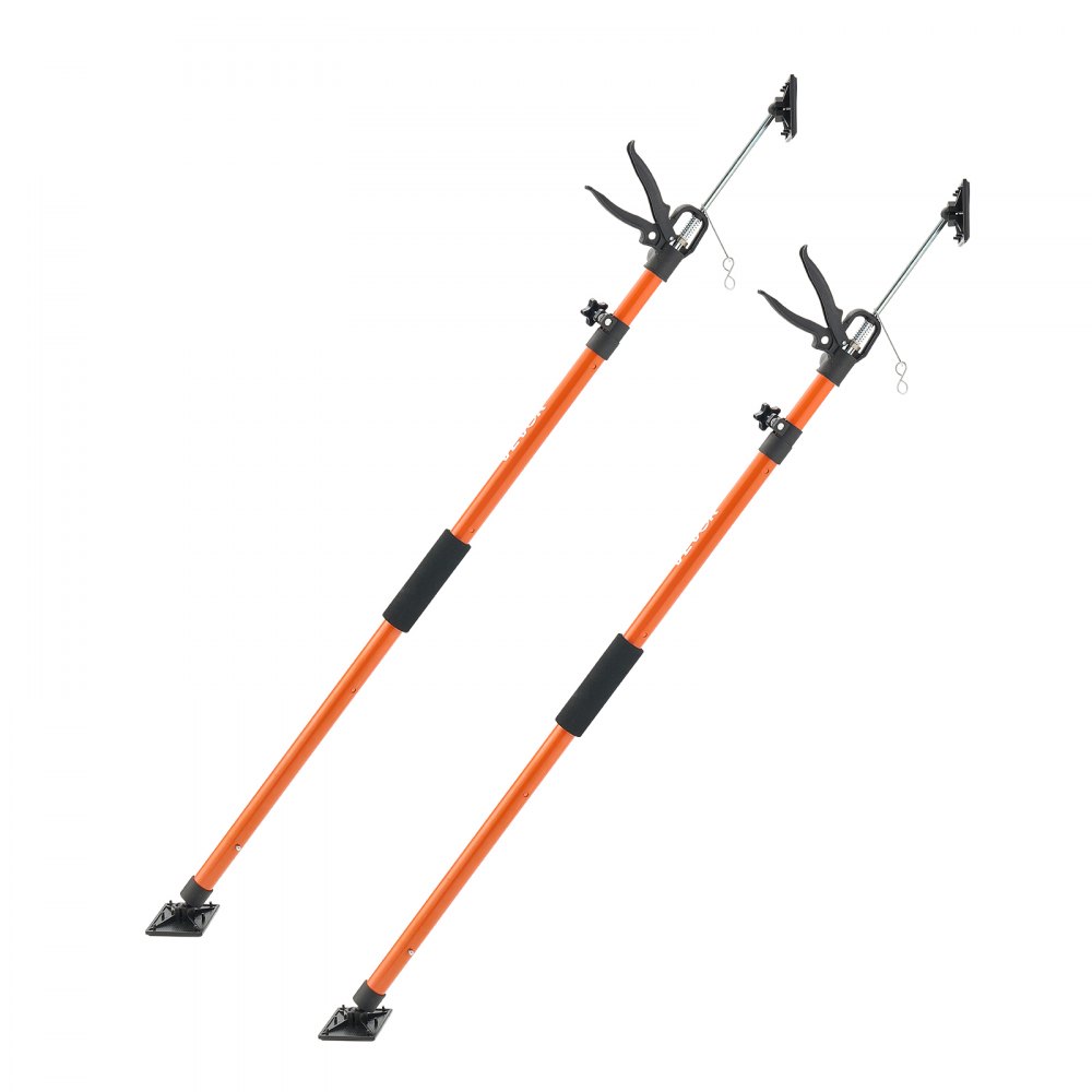 VEVOR Støttestang for skapjekk, 2-pakning, 116–290 cm teleskopisk hurtigstøttestang i stål, justerbart tredjepartssystem opptil 70 kg kapasitet for montering av skap, løfting av gipsvegger, lastestenger