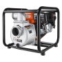 VEVOR Gas Powered Water Pump, 76.2 mm, 264 GPM 7HP Semi Trash Water Transfer Pump Portable, Gasoline Engine with 7.62 m Discharge Hose, Heavy Duty Frame, Cast Iron Impeller, for Irrigation, Pools