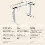 VEVOR stående skrivebordsramme dobbel motor, justerbar 27,6"-46,1" høyde og 43,3"-70,1" lengde Elektrisk stående skrivebordsben, ergonomisk DIY-arbeidsstasjonsbase for hjemme og kontor (kun hvit ramme)