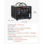 VEVOR spenningstransformator, 5000VA, kraftig opp-/nedtransformator, 110V til 220V og 220V til 110V, med 3 amerikanske stikkontakter, 3 EU-stikkontakter, LCD-skjerm, sikringsbryterbeskyttelse