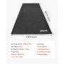 VEVOR Containment Mat, 2.4 x 5.5 m, Non-Slip PVC Garage Floor Mat with a Cleaning Squeegee Broom, Heavy Duty Durable Waterproof Containment Protection from Snow, Rain and Mud for Cars Parking, Black