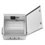 VEVOR Outdoor Electrical Box, Cold-Rolled Steel, Electrical Junction Box with Thermostat and Fan, Rain Hood, Ventilated Design, IP65 Waterproof Hinged Enclosure, Wall/Pole Mounted, 600 x 600 x 300 mm
