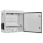VEVOR Outdoor Electrical Box, Cold-Rolled Steel, Electrical Junction Box with Thermostat and Fan, Rain Hood, Ventilated Design, IP65 Waterproof Hinged Enclosure, Wall/Pole Mounted, 600 x 600 x 300 mm