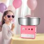 VEVOR Electric Cotton Candy Machine, 1000W Commercial Candy Floss Maker with 52cm Stainless Steel Bowl, Sugar Scoop, and Drawer, Easy Home Use, Perfect for Kids Birthday, Family Party, Pink