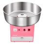 VEVOR Electric Cotton Candy Machine, 1000W Commercial Candy Floss Maker with 52cm Stainless Steel Bowl, Sugar Scoop, and Drawer, Easy Home Use, Perfect for Kids Birthday, Family Party, Pink