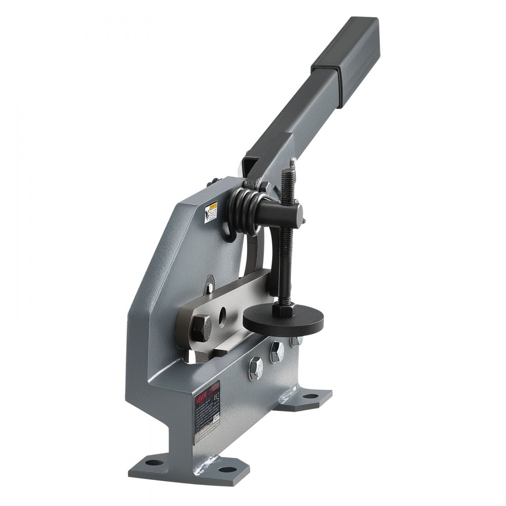 VEVOR Sheet Metal Shear, 155 mm Manual Hand Plate Shear, Heavy Duty Mounting Type Sheet Cutter with Solid Steel Frame, High Precision, Extended Handle for Cutting Steel, Copper, Rebar, and Aluminum