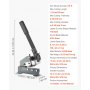 VEVOR Sheet Metal Shear, 155 mm Manual Hand Plate Shear, Heavy Duty Mounting Type Sheet Cutter with Solid Steel Frame, High Precision, Extended Handle for Cutting Steel, Copper, Rebar, and Aluminum