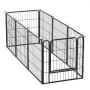 VEVOR Dog Playpen 61 cm 8 Panels Foldable Metal Exercise Pen Pet Fence, Indoor/Outdoor Heavy Duty Puppy Crate Kennel with Door for Dogs, Cats or Small Animals, Portable for RV Camping, Yard, Black