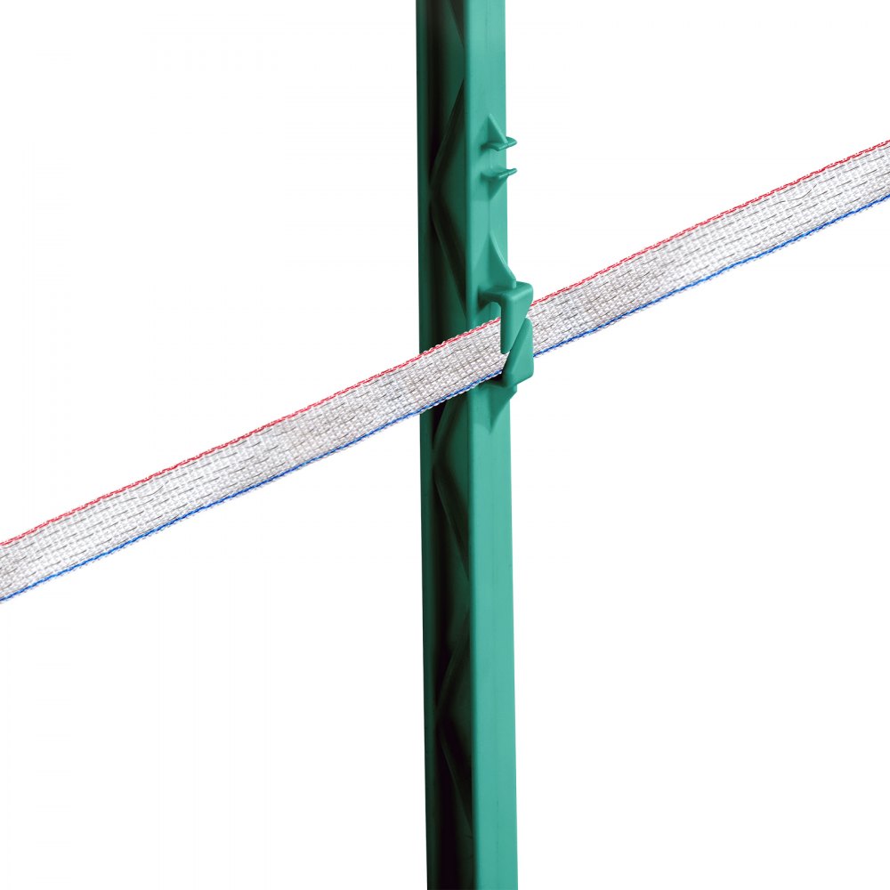 VEVOR elektrisk gjerdebånd, 1640 fot 500 m polytape gjerdetråd, 3/4" bredde 6 rustfritt ståltråder for pålitelig konduktivitet, UV- og rustbestandighet, bærbar polytråd for hest, storfe og husdyr