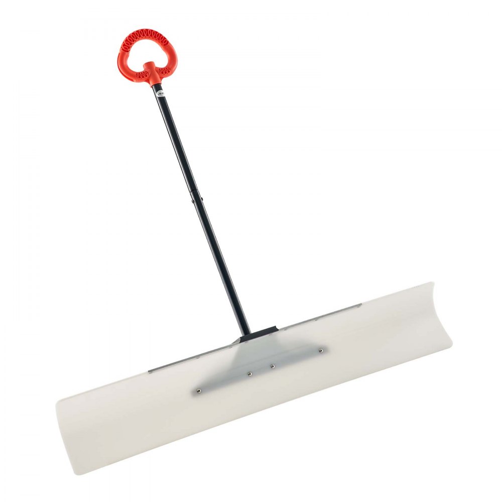 VEVOR snøskuffer, 122 cm utendørs snøplogspade med ergonomisk grep, HDPE-plastblad, vinterspadler med segmentert håndtak, metallkantlist, bærbart snøryddingsverktøy for innkjørsel og hage