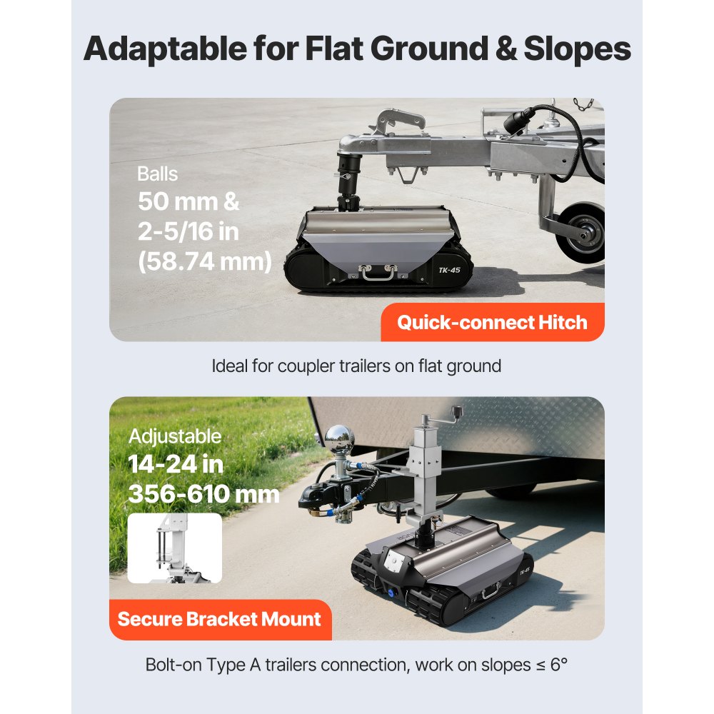 VEVOR Electric Trailer Mover, 4082 kg Max Towing Capacity, Remote-Controlled Trailer Mover with 100 m Wireless Range, Motorised Camper Trolley Kit Fits for Camper RV Caravan Boat Trailer Jack