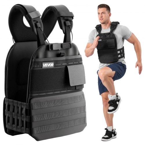 VEVOR vektvest, kroppsvektvest med skulderpute og reflekterende stripe, treningssett for menn og kvinner, treningsutstyr for styrketrening, løping, jogging, fitness, muskelbygging