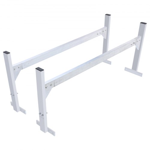 VEVOR Takstativ til varebil, 2 takstativer i aluminiumslegering, 181 kg kapasitet for takrenner, justerbar lengde 1300–2060 mm, Stigestativ til varebil, last, tilhenger