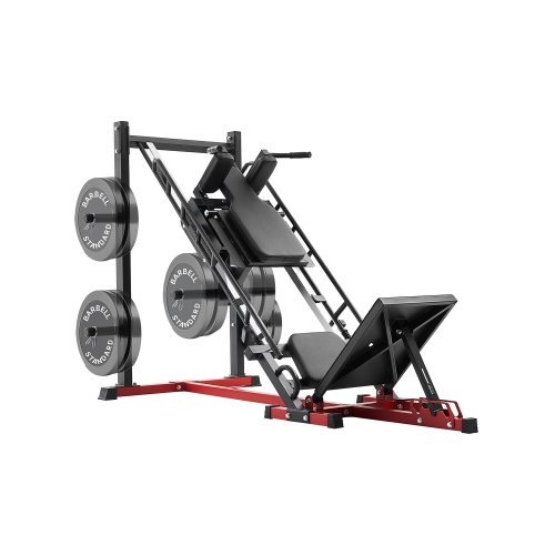 VEVOR beinpress hack knebøymaskin, justerbar beinpress-kombinasjon med lineært lager og vektoppbevaring, underkropp spesielt for hjemmegym, beinøvelsesutstyr for quadriceps, hamstring, setemuskler, legg