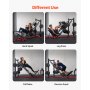 VEVOR Leg Press Hack Squat Machine, Adjustable Leg Press Combo with Linear Bearing and Weight Storage, Lower Body Special for Home Gym, Leg Exercise Equipment for Quads, Hamstring, Glutes, Calve