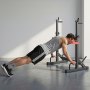 VEVOR Power Cage Squat Rack, Power Rack for hjemmegym med justerbar høyde og bredde, styrketreningsutstyr til 550 pund med oppbevaringsstativer for vektstang og J-kroker for benkpress, knebøy og vektløfting
