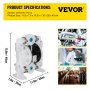 VEVOR luftdrevet dobbeltmembranpumpe 25,4 mm (1 tomme) innløp/utløp 113 l/min (30 GPM) polypropylen maks. 7 bar (100 PSI) for kjemisk og industriell bruk