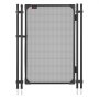 VEVOR bassenggjerdeport, 1,2 x 0,75 m nedgravd bassenggjerdeport, utendørs sikkerhetsgjerdedørsett med selvlukkende og selvlåsende design, 352 gsm Teslin PVC-nett, enkel installasjon, svart