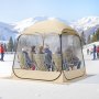 VEVOR Pop up Sports Tent, 1.83x1.83 m Clear Bubble Tent for 2-4 Persons, Waterproof Outdoor Pod with Floor Mat & Top Cover, Garden Igloo Dome Tents Camping Shelter for Events Fishing Cheering