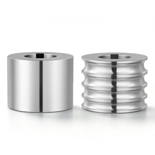 VEVOR erstatningsrulle for valseverk 4 størrelser spor metallrulle, smykker DIY verktøy tilbehør deler, 1 halvrund, 1 flat, premium legeringsstål, for pressing av duktile metaller, gull, sølv, messing
